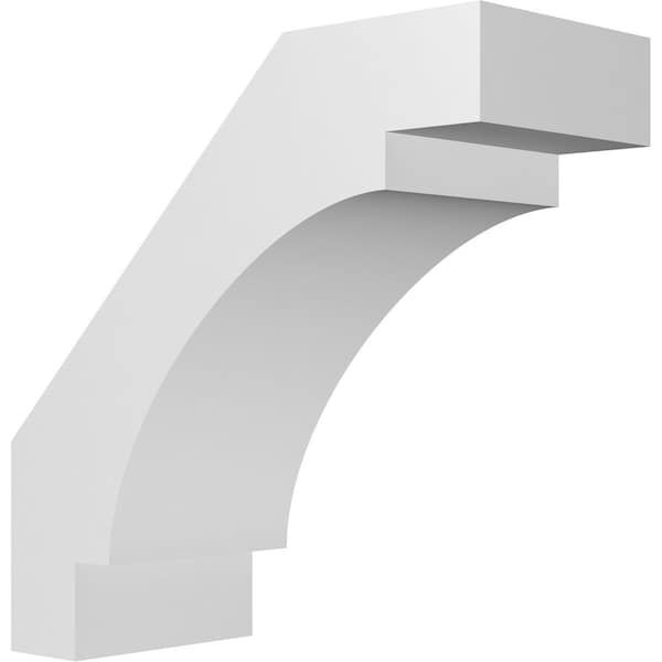 Ekena Millwork 3 1/2-in. W x 8-in. D x 8-in. H Merced Architectural Grade PVC Knee Brace BRCP035X08X08MRC - main